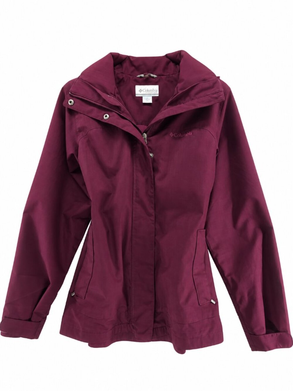Columbia, Interchange Jacket Shell, Oversize, Deep Plum Burgundy, Women's Size M